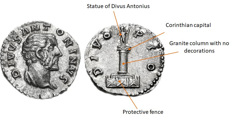 Divus Antoninus Pius. Denarius. 