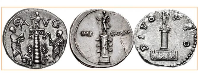 Rome’s great lost columns seen on coins
