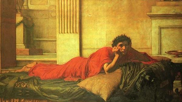 John William Waterhouse - The Remorse of the Emperor Nero after the Murder of his Mother